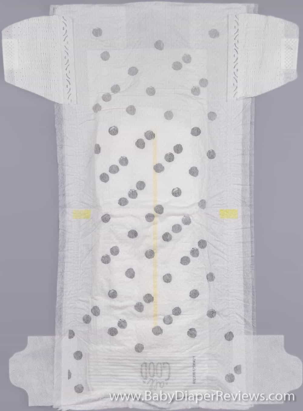 Unfolded picture of dots pattern all good baby diapers
