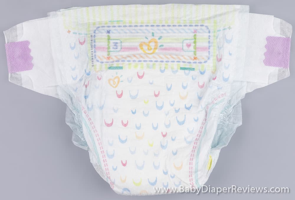 Pampers Cruisers front folded diaper with moons
