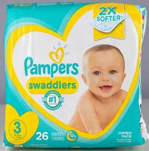 Pampers Swaddlers bag of diapers