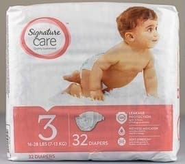 Small picute of the Signature Care baby diaper package
